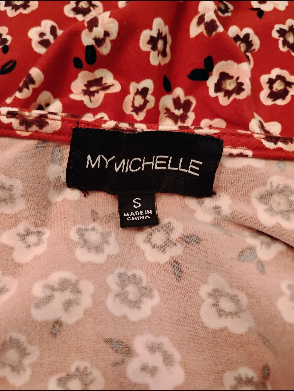 My Michelle Red Floral‎ Puff Sleeve Sweetheart Mini Dress Fit and Flare Womens